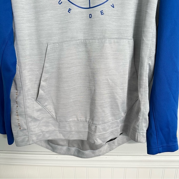 Nike Heather Gray Duke Blue Devil Basketball Spotlight Performance Hoodie - Picture 3 of 11